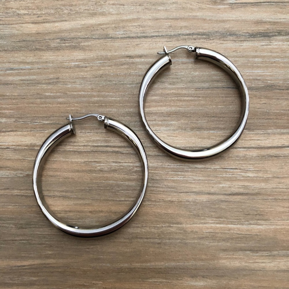 Tube Hoop Earrings - Picture 4 of 6